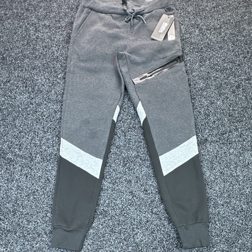 RBX Active Women’s Jogger Pants Small Gray Black Colorblock Zip Pocket NWT